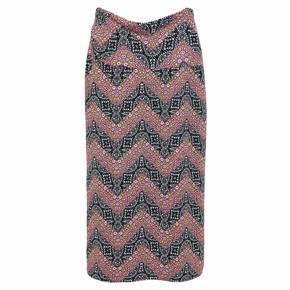 Y2K Authentic AB‎ Studio Maxi Skirt Womens Medium Multi Boho Chevron Geometric